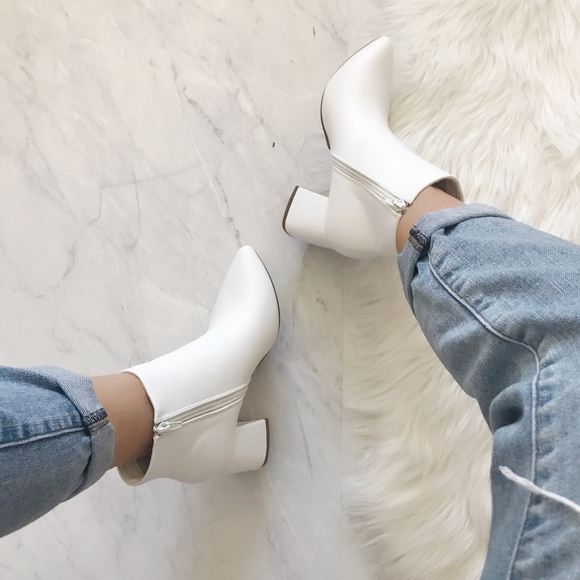 White Ankle Booties - Picture 4 of 4